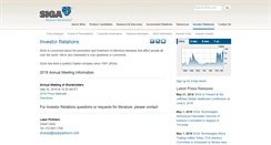 Desktop Screenshot of investor.siga.com