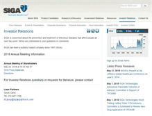 Tablet Screenshot of investor.siga.com